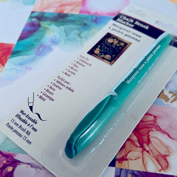 Chalk Brush Marker (Wet-Erasable Marker) 15mm, Green - Picture 2 of 2